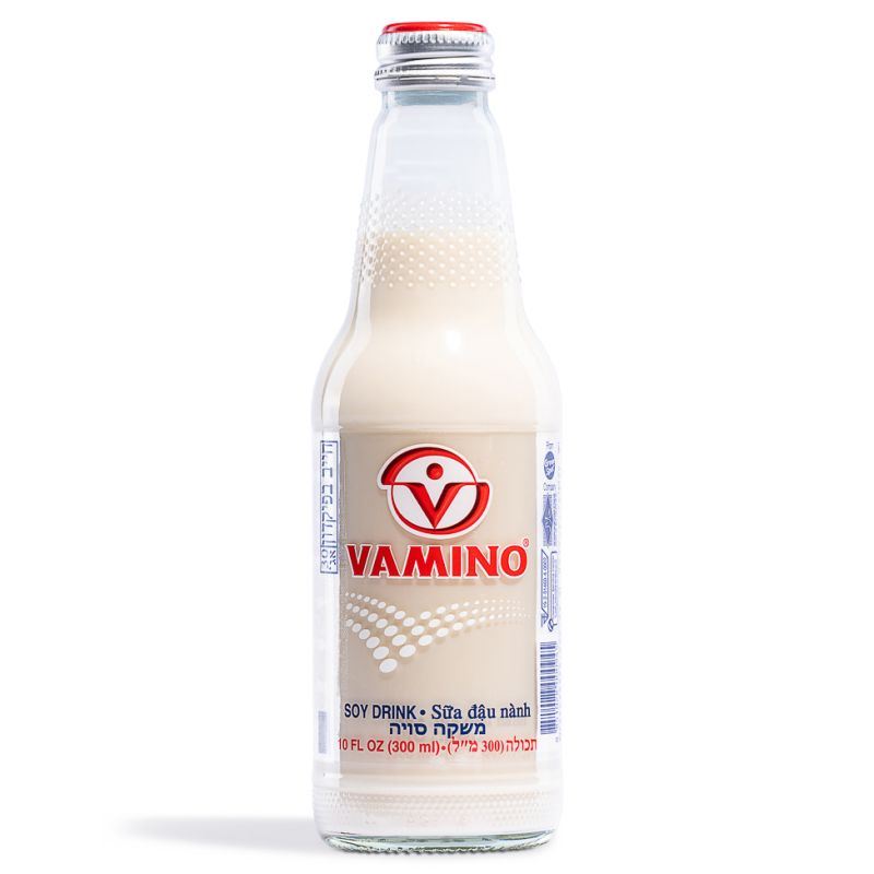 Vamino soy drink with whole soybeans, British brand