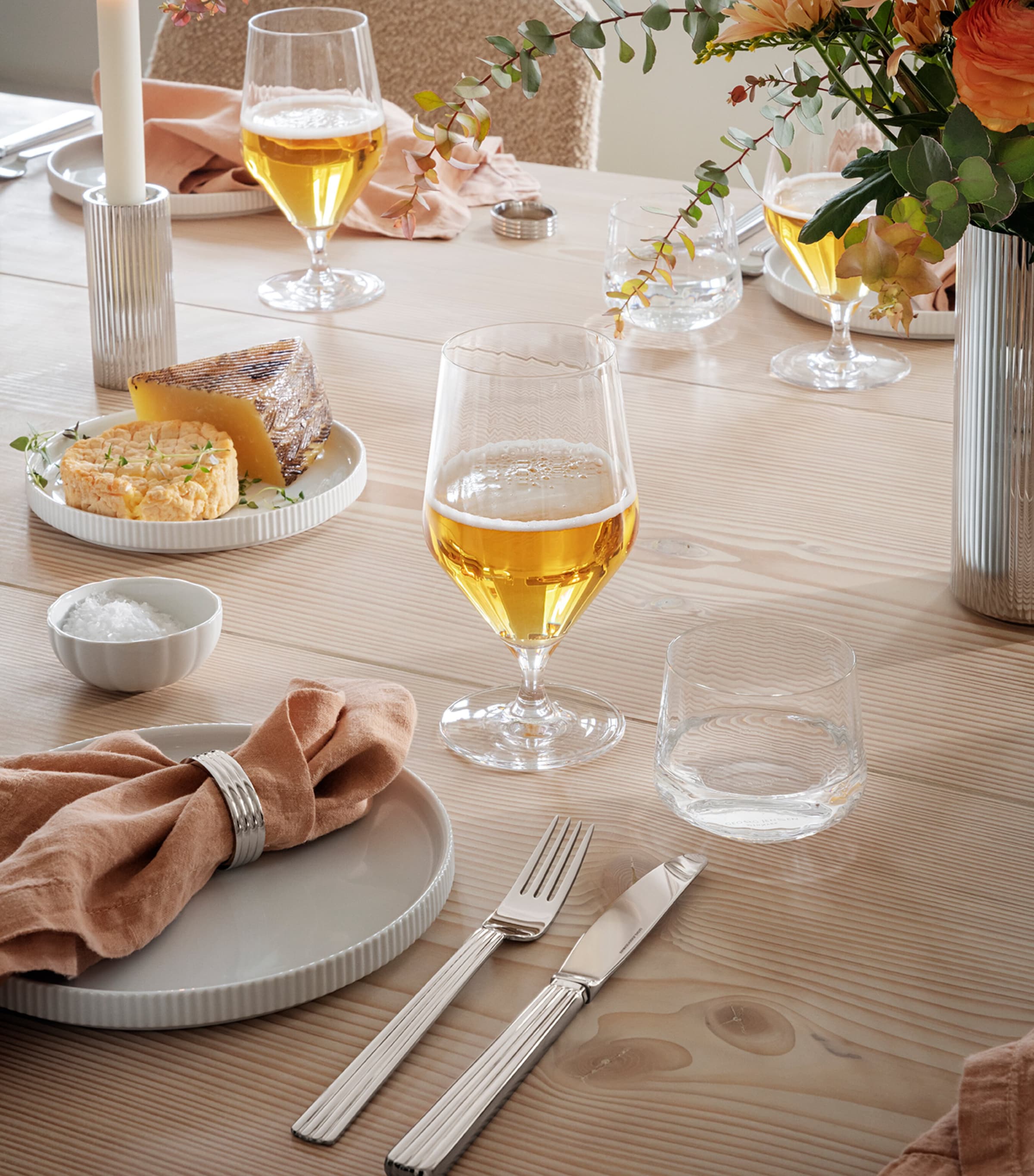 Georg Jensen Bernadotte set of 6 beer glasses 520ml, UK version