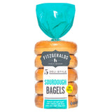 Fitzgeralds Family Bakery Deli Style Sourdough Bagels Pre-Sliced x5 425g GOODS Sainsburys   