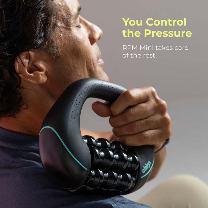 Chirp RPM Mini compact rolling massager, imported from the UK