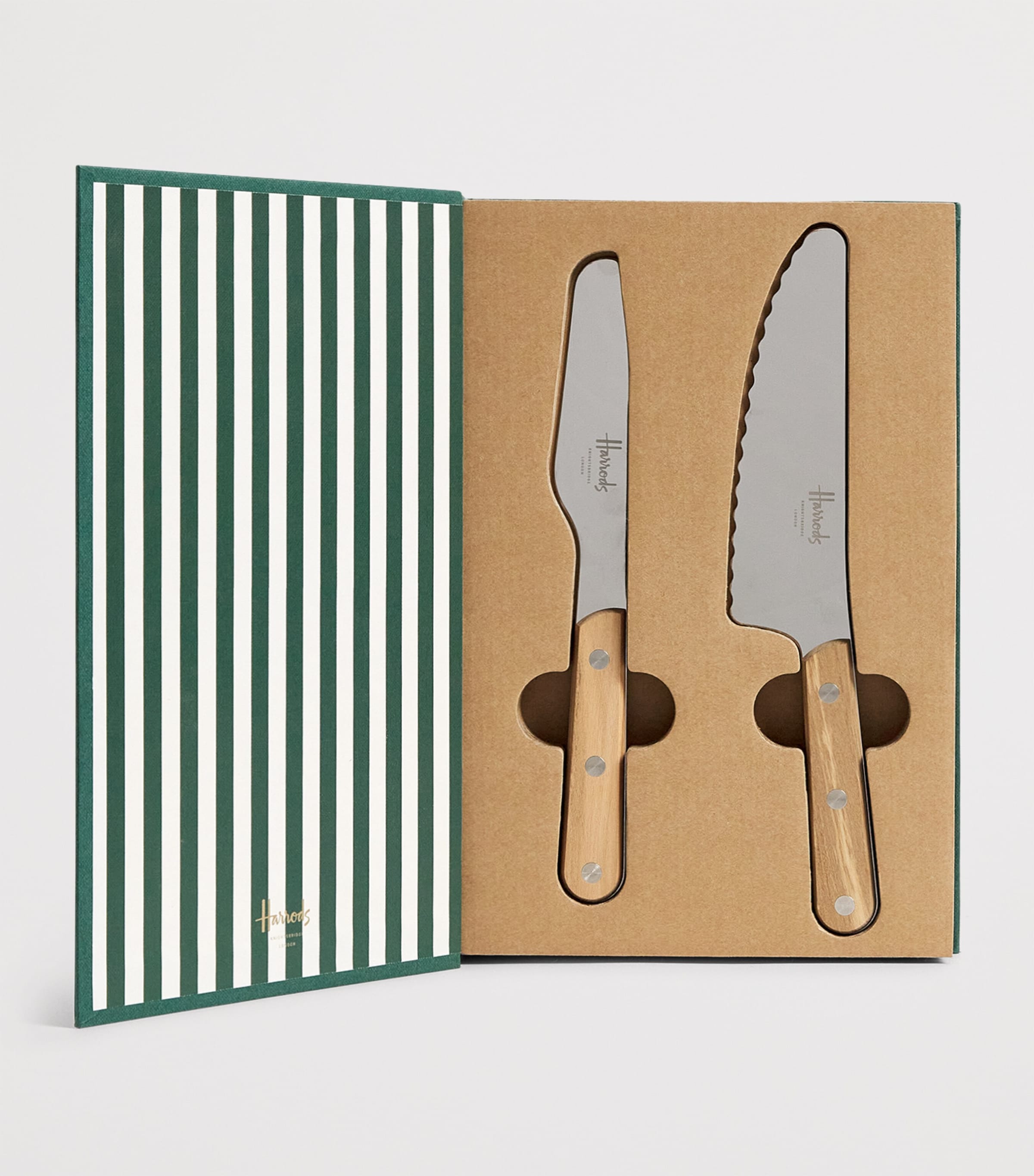 Harrods bread and jam knife set, UK version