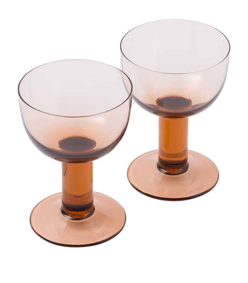 Prada Plinth red wine glasses set of 2, imported from the UK