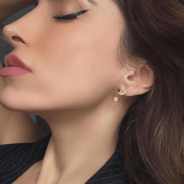 Luxe Tones Andromeda moon and star stud earrings (British brand)