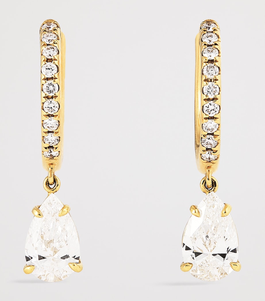 Anita Ko gold diamond huggie earrings, imported from the UK