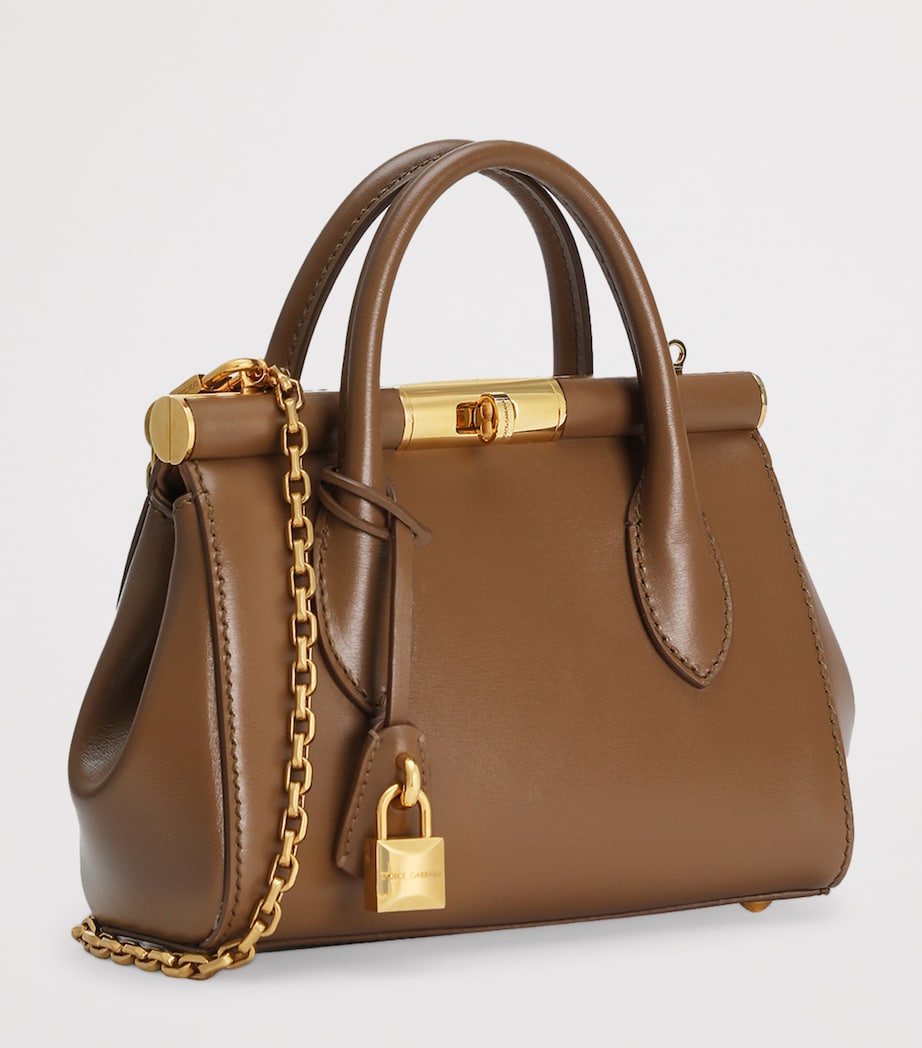 Dolce&Gabbana Marlene top-handle bag calf leather gold-tone hardware - British product