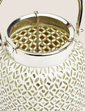 Beaded Large Lantern - Grey Mix, None