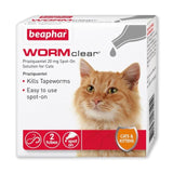 Beaphar WORMclear Worming Spot-On for Cats   6 per pack