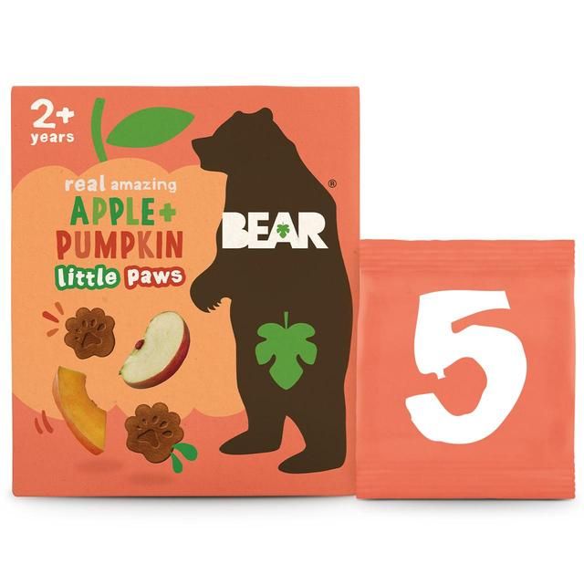 BEAR Paws Fruit & Veg Shapes Apple & Pumpkin 2+ years Multipack