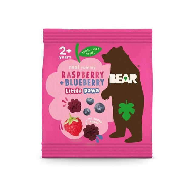 BEAR Paws Raspberry & Blueberry Fruit & Veg Shapes, 12 mths+