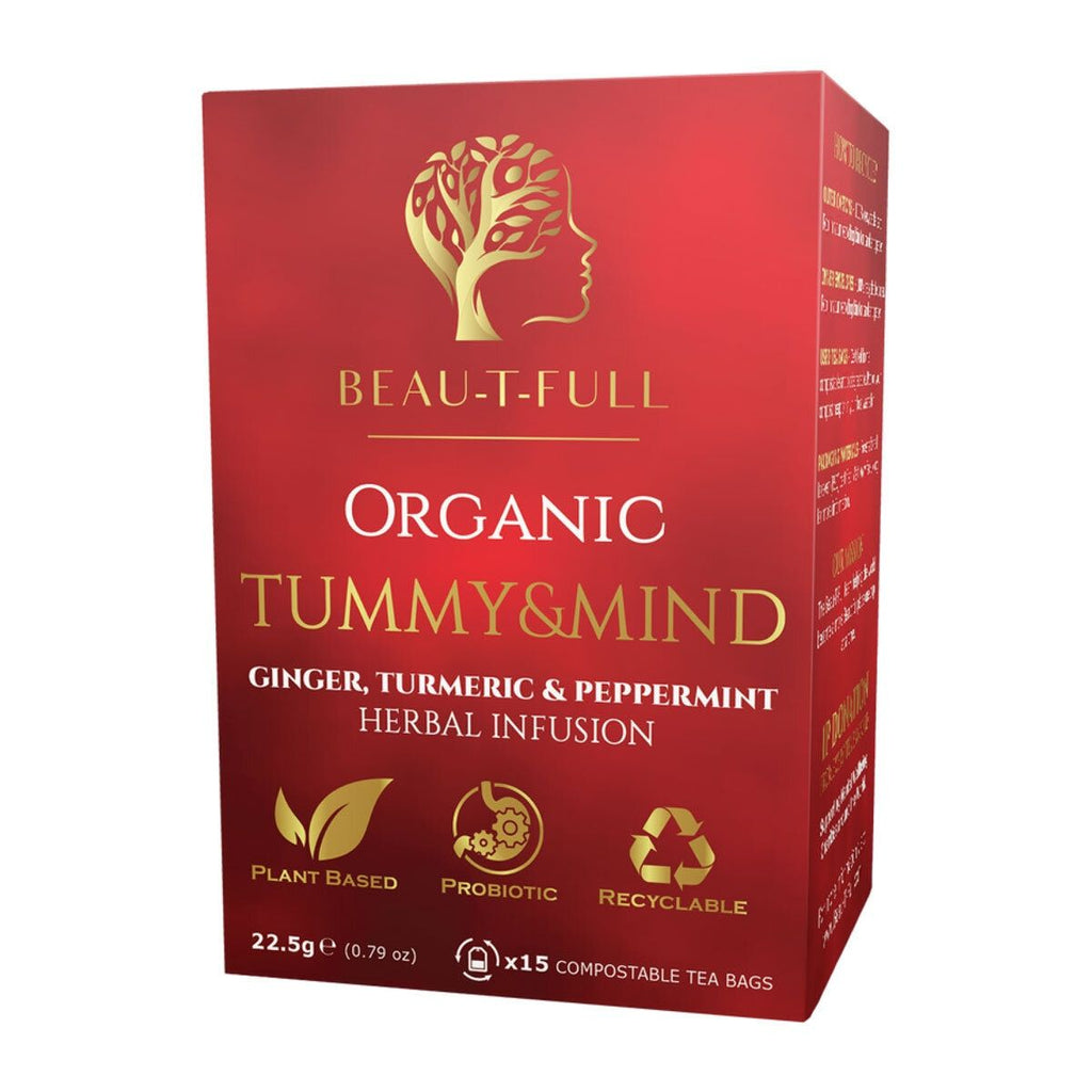 Beau-T-Full Tea Organic Tummy & Mind Tea Bags, 6 x 15 Pack