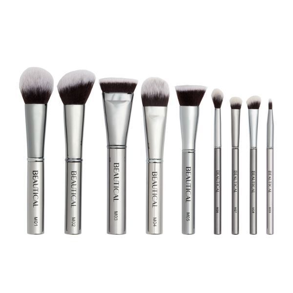 Beautical Metal Glam Makeup Brush Set