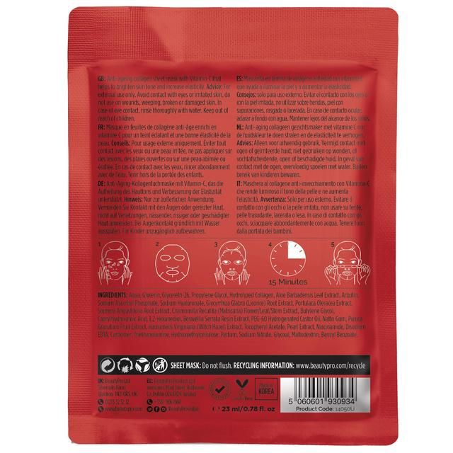 BeautyPro Brightening Collagen Sheet Mask