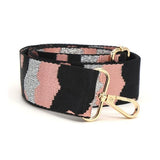 POM pink camo lurex wide bag strap adjustable (British brand)