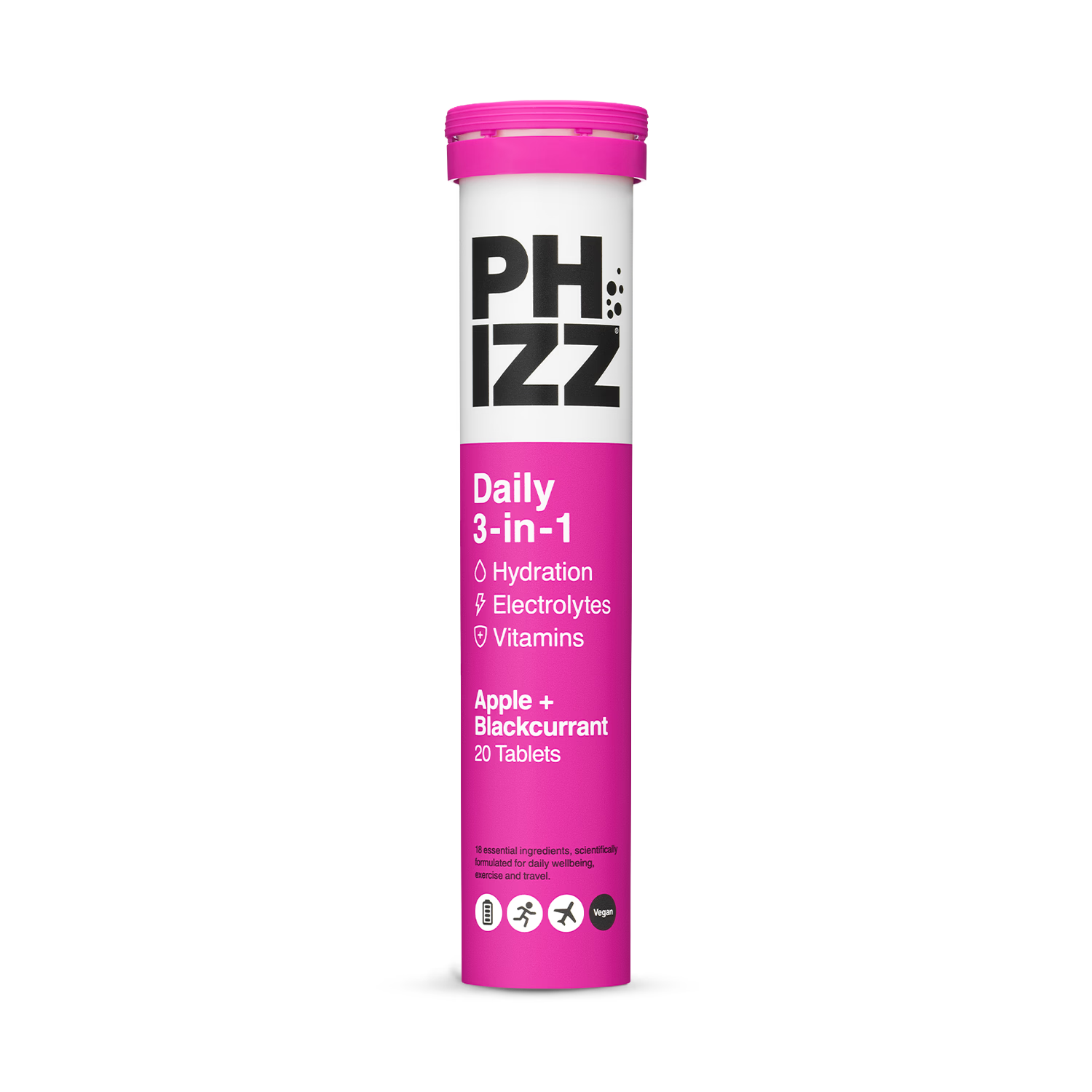 Phizz hydration tablets blackcurrant 20 tablets - British product