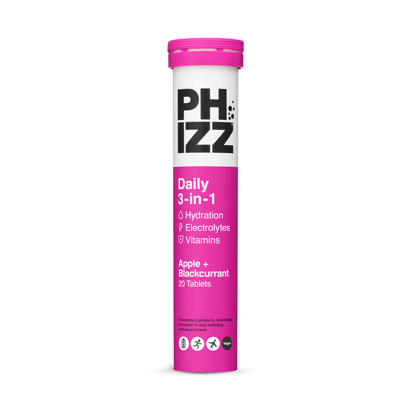 Phizz hydration tablets blackcurrant 20 tablets - British product