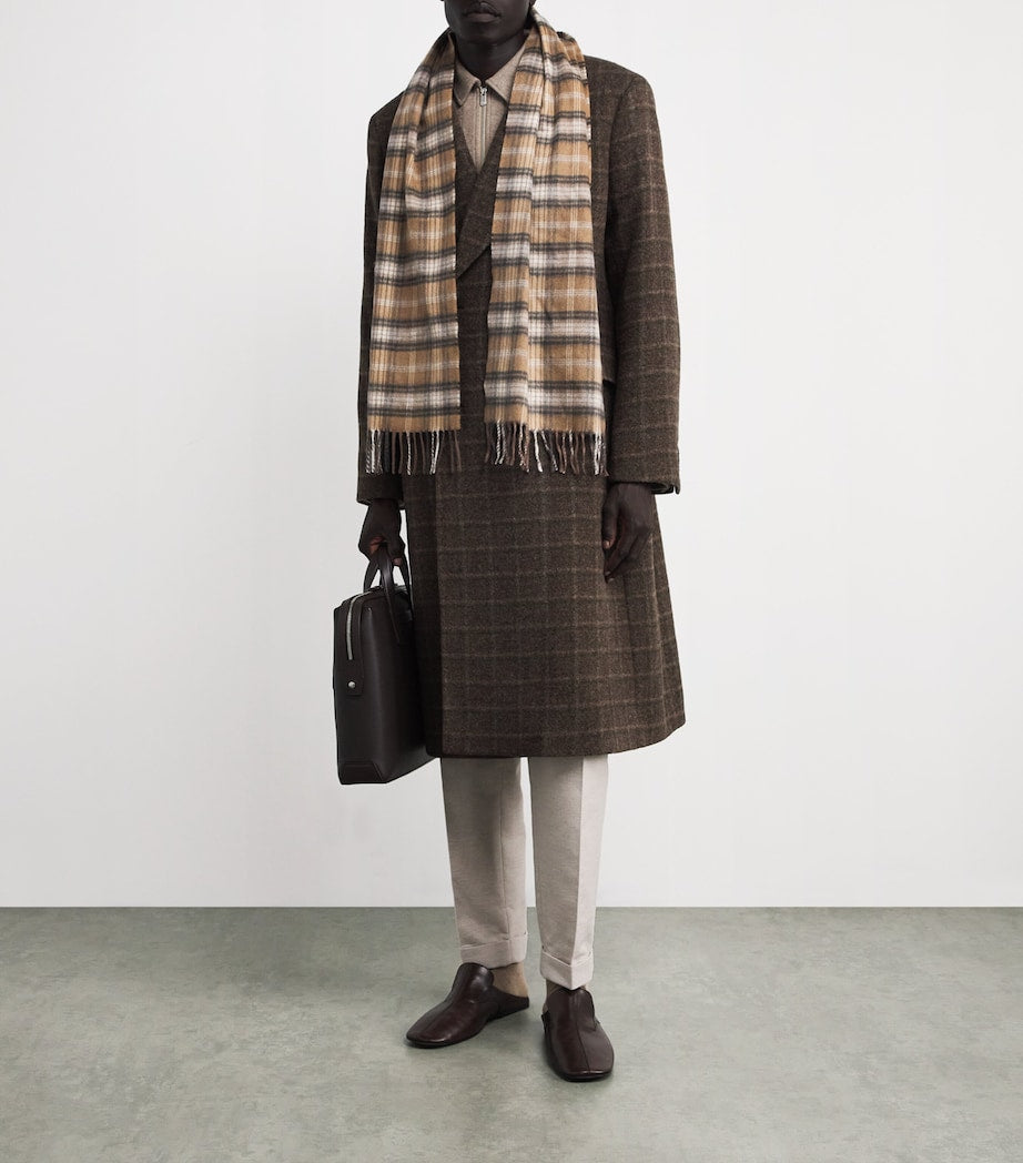 Harrods cashmere tartan scarf, UK version
