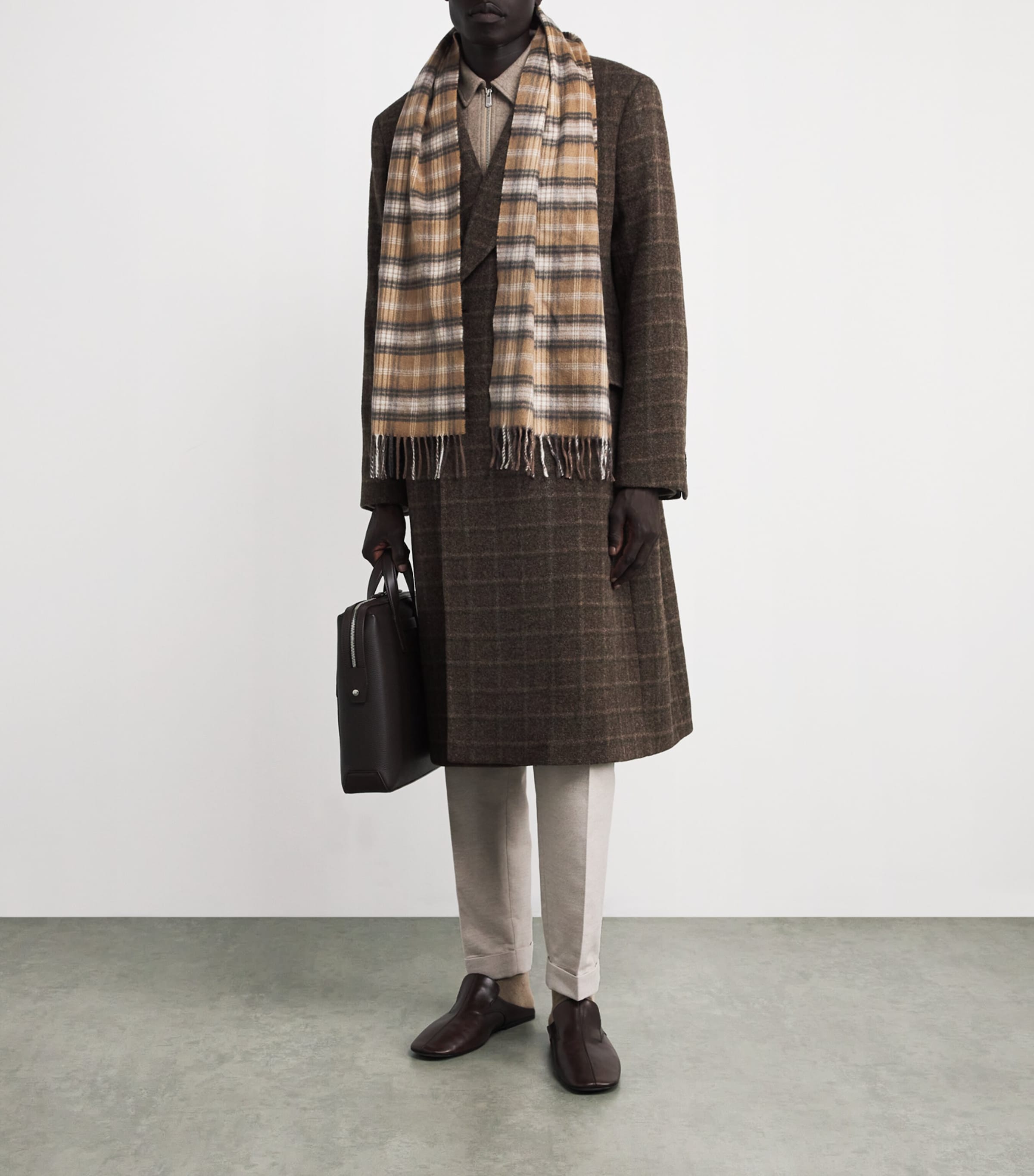 Harrods cashmere tartan scarf, UK version