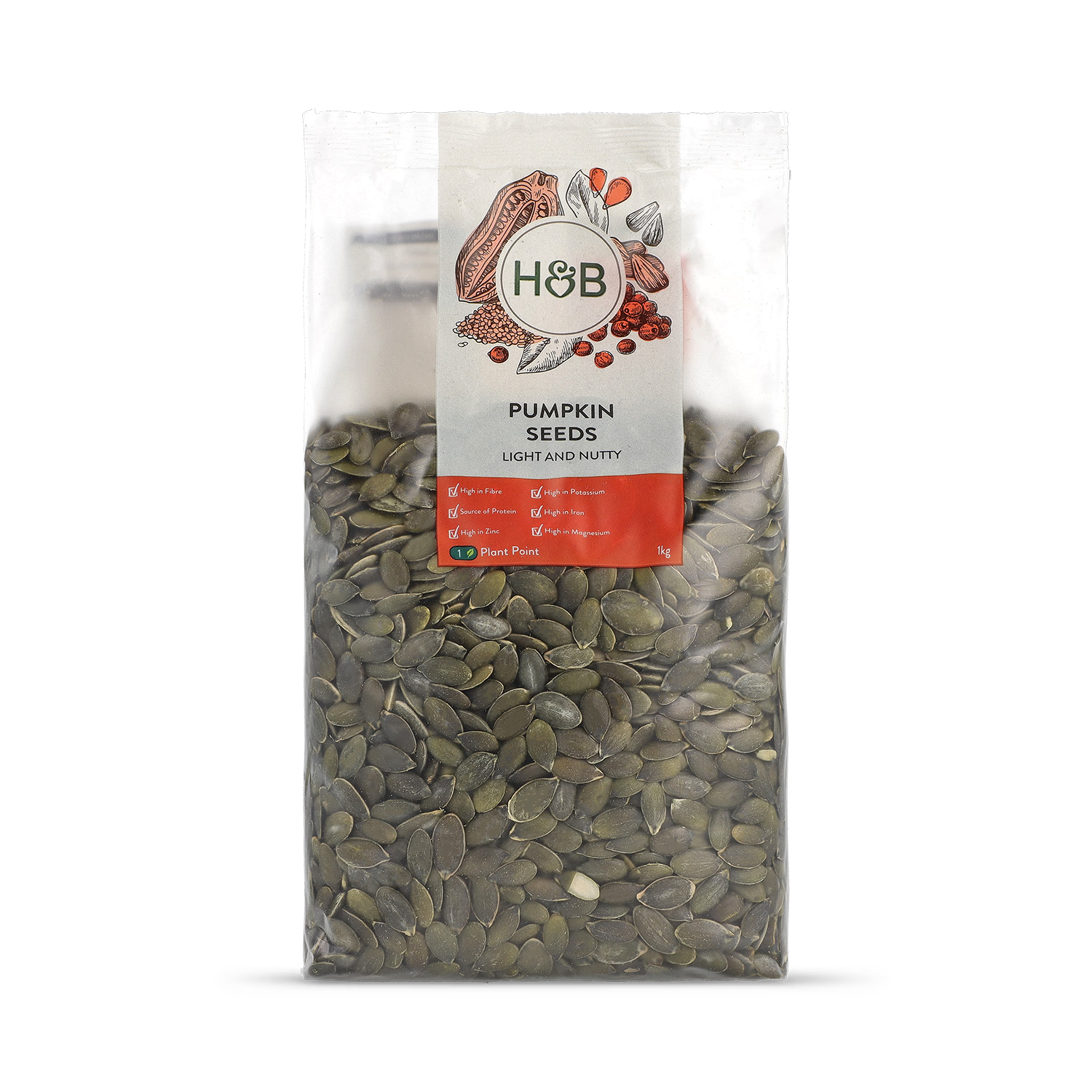 Holland Barrett pumpkin seeds 1kg, UK version