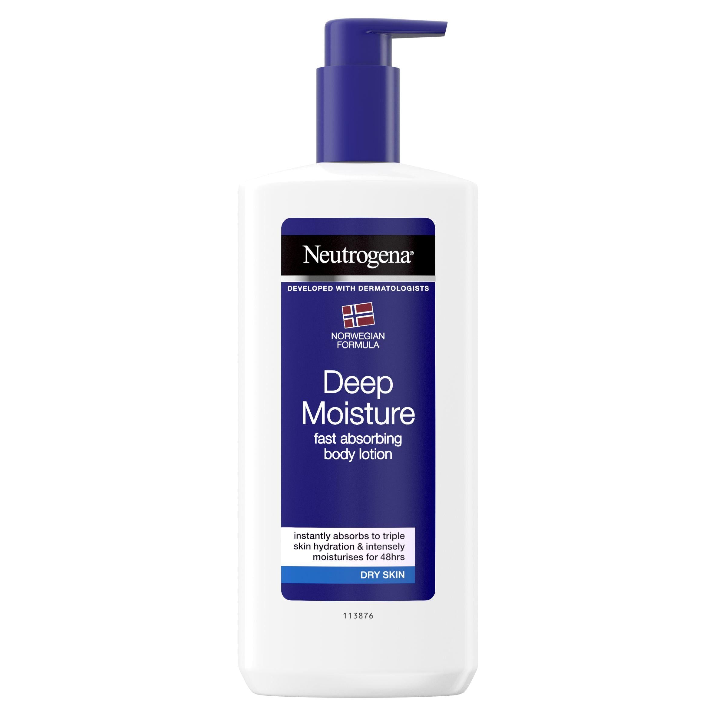 Neutrogena Norwegian Formula Deep Moisture Fast Absorbing Body Lotion 400ml body cream & moisturisers Boots   