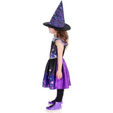 Smiffys Starry Night witch costume dress and hat, imported from the UK