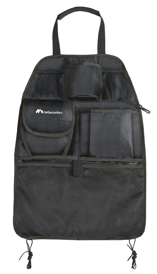Bebeconfort back seat organiser with multiple pockets, imported from the UK