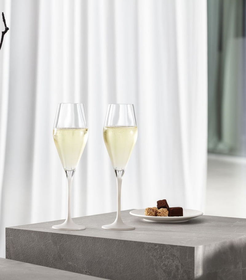 Villeroy & Boch champagne glasses Manufacture Rock Blanc 290ml (British brand)