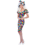 Smiffys Rubiks Cube costume with dress and headband, imported from the UK