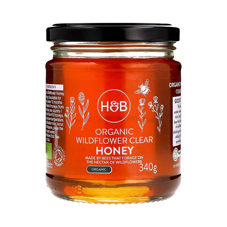 Holland & Barrett Organic Wild Flower Clear Honey 340g Honey Holland&Barrett   