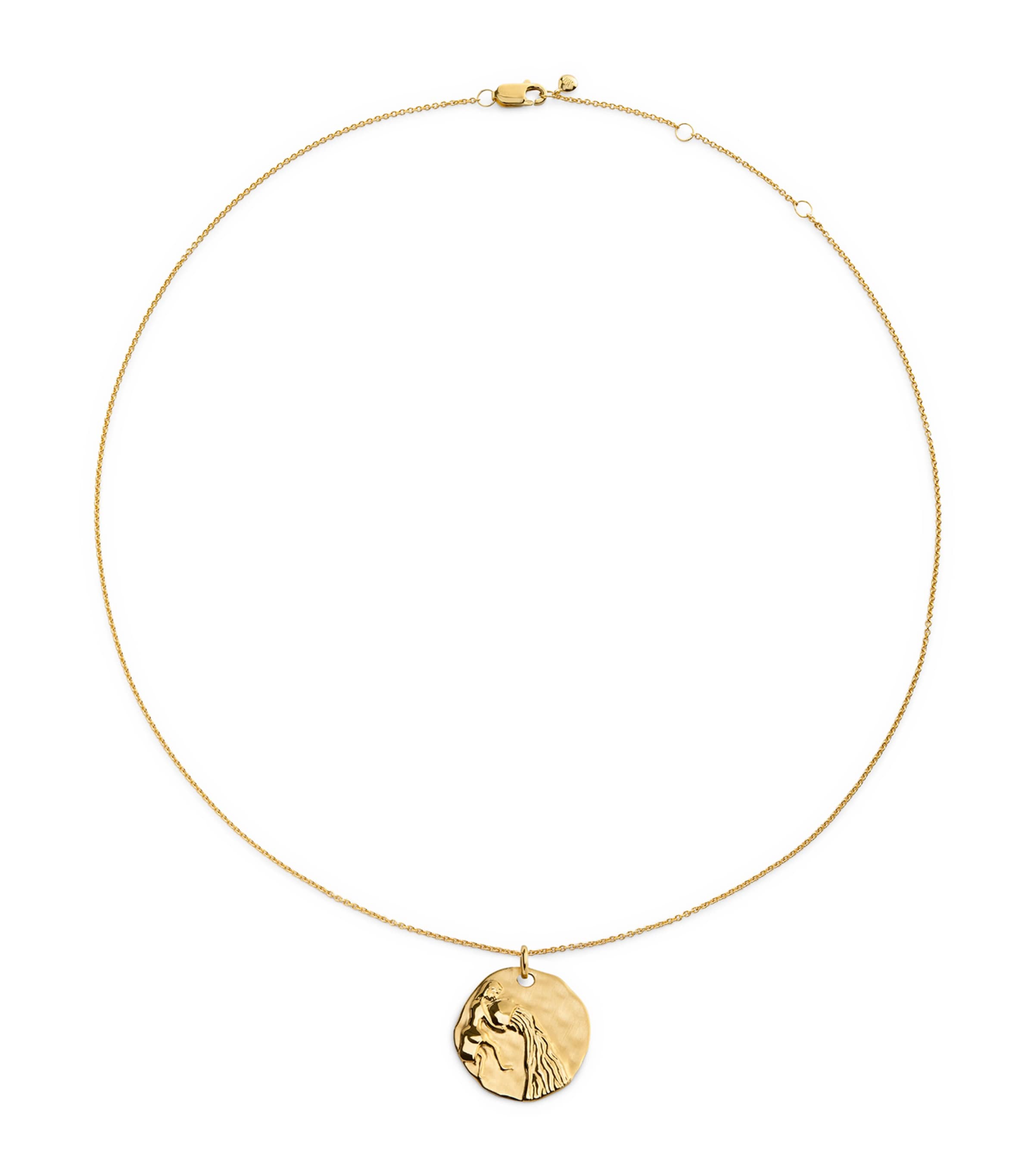 Monica Vinader gold vermeil Aquarius zodiac necklace (British brand)