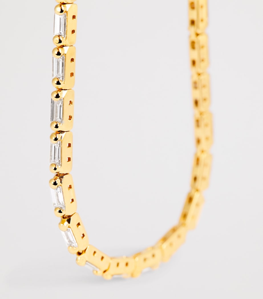 Suzanne Kalan Bold Linear tennis bracelet 18kt gold diamonds, UK version