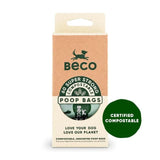 Beco Compostable Dog Poop Bags Unscented   60 per pack