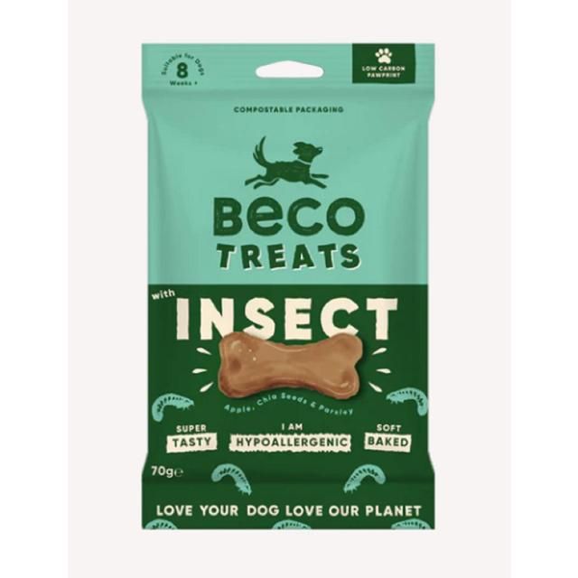 Beco Dog Treats Insect with Apple Chia Seeds & Parsley   70g