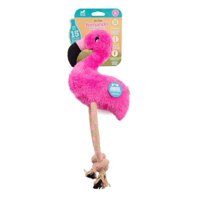 Beco Pets Dual Material Dog Toy Flamingo Medium