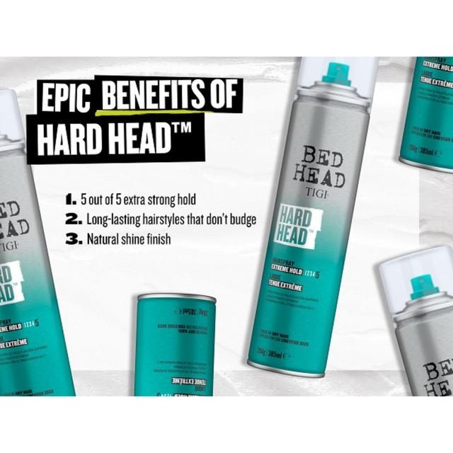 Bed Head by TIGI Hard Head Hairspray for Extra Strong Hold   385ml