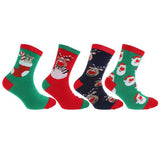 FLOSO Kids Christmas Socks (Pack Of 4) (UK Shoe 4-6) GOODS Superdrug   