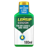 Lemsip Cough Liquid Dry Cough & Sore Throat Relief  180ml GOODS Superdrug   