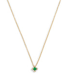 Suzanne Kalan princess pendant gold diamond emerald, imported from the UK