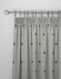 Bee Pencil Pleat Blackout Curtains - Grey Mix, W135Cm Drop 137Cm