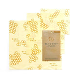 Bee's Wrap Reusable Food Wraps Assorted   3 per pack