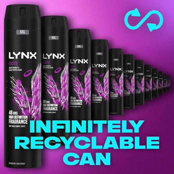 Lynx Deodorant Aerosol Bodyspray Xxl Excite 250ml GOODS Superdrug   