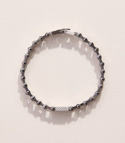 Harrods Tateossian Stainless Steel Bici Chain Bracelet 18cm- Buy online at McGrocer
