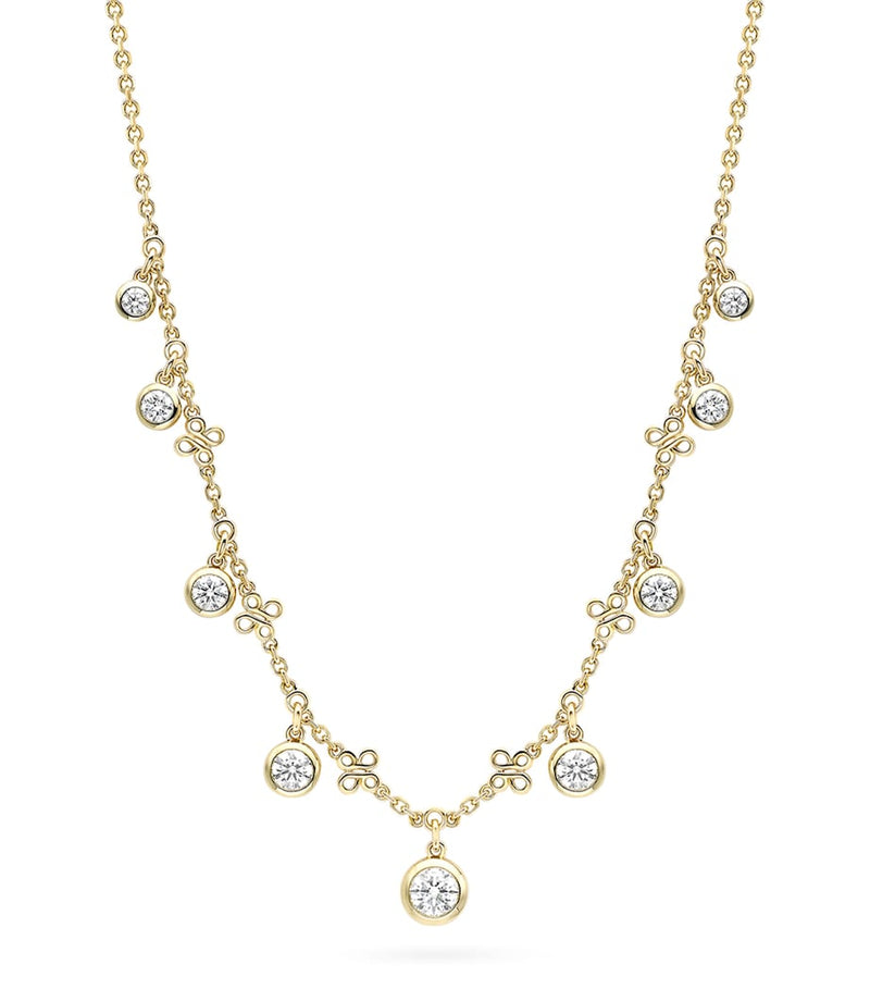 Boodles yellow gold diamond Beach necklace - British product
