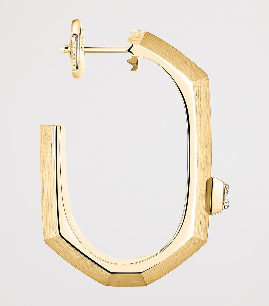 Messika Modernist small yellow gold diamond hoop earring 0.03ct - British product