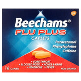 Beechams Flu Plus Cold Flu & Cough Relief with Paracetamol Caplets   16 per pack