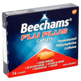 Beechams Flu Plus Cold Flu & Cough Relief with Paracetamol Caplets   16 per pack