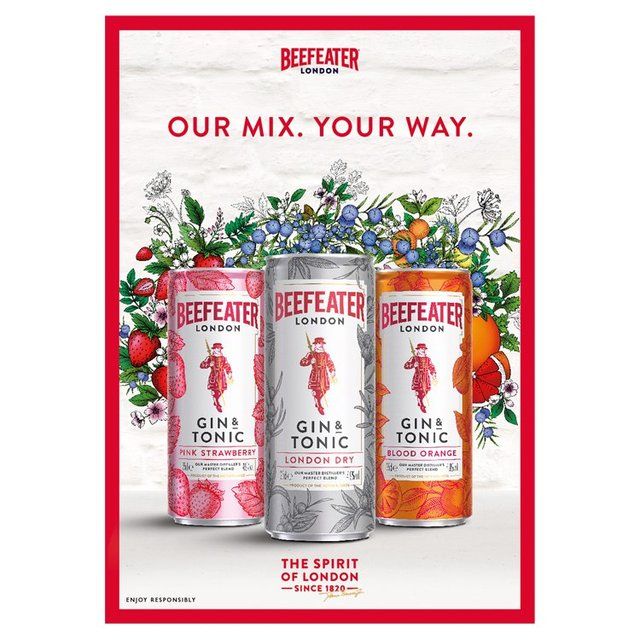 Beefeater Blood Orange & Tonic Flavoured Gin Ready to Drink