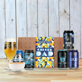 Beer Hawk "Cheers Dad" Gift Box - 5 Craft Beers, Glass & Snack