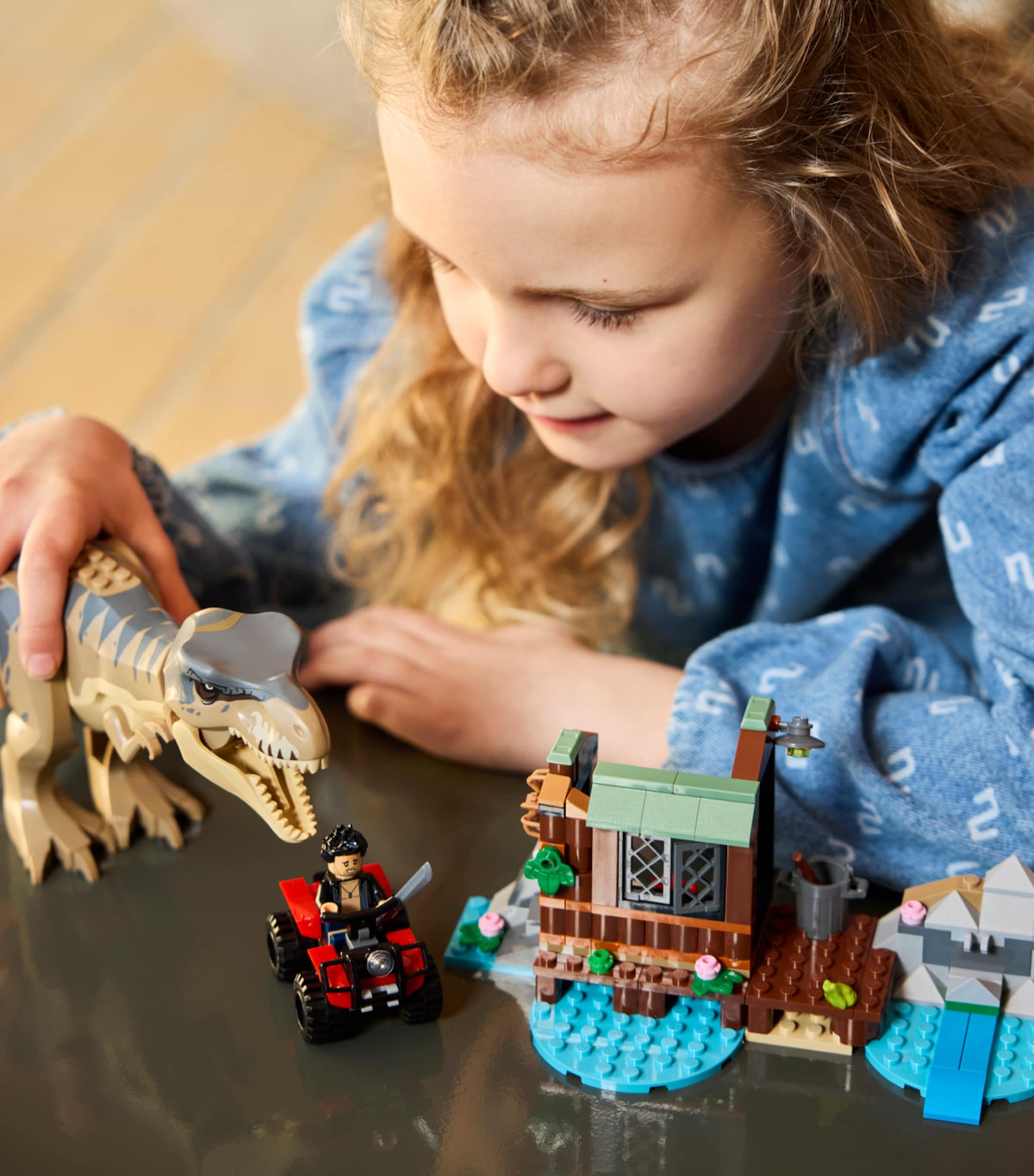 Lego Jurassic World T. rex River Escape building set, UK version