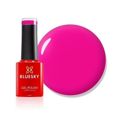 Superdrug Bluesky Gel Polish Fuchsia Fumble Neon Nail Polish Mini- Buy online at McGrocer