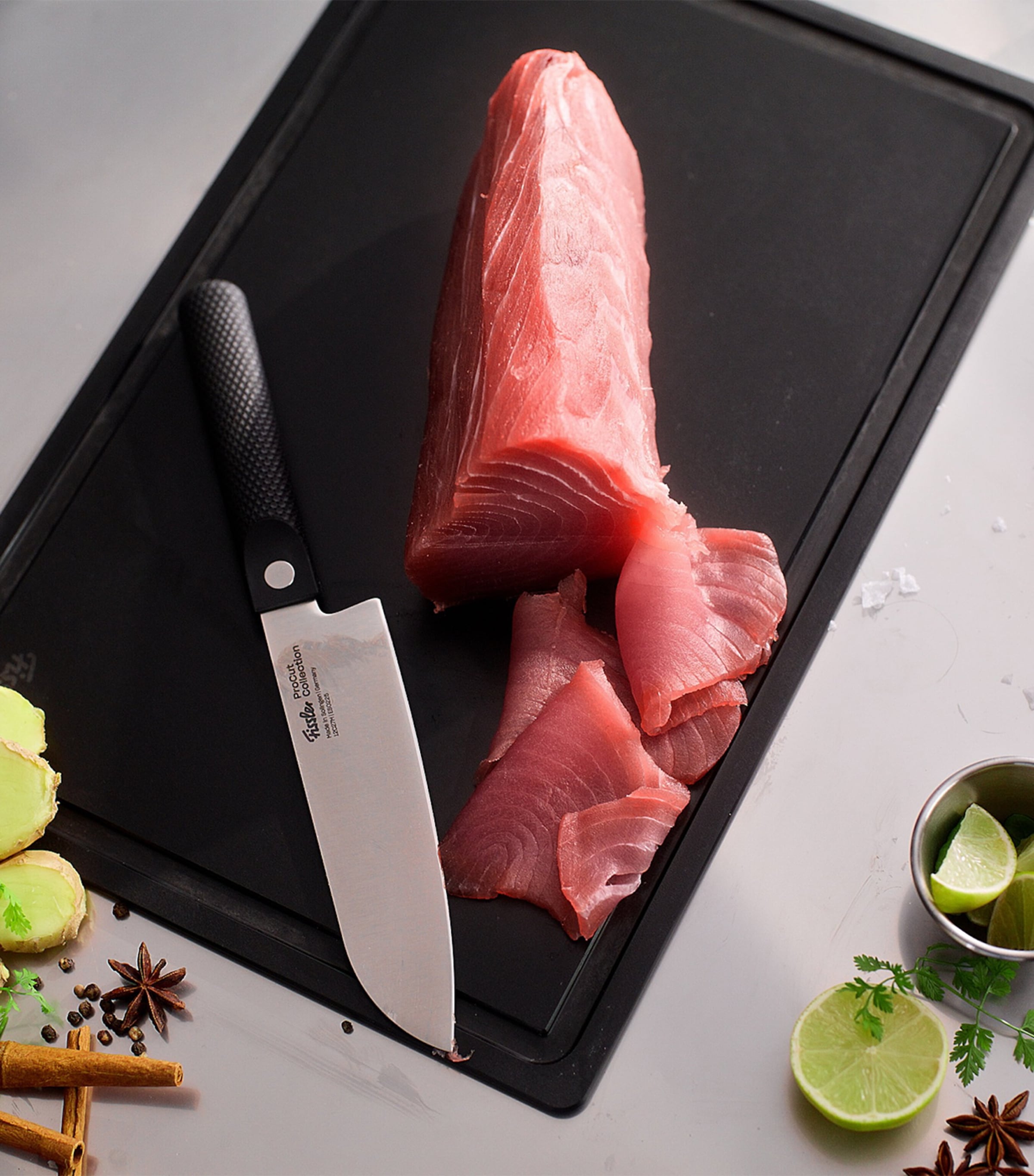 Fissler Santoku knife with 17cm stainless steel blade - British product
